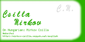 csilla mirkov business card